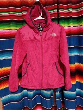 The North Face Hot Pink Hooded Fleece Jacket M